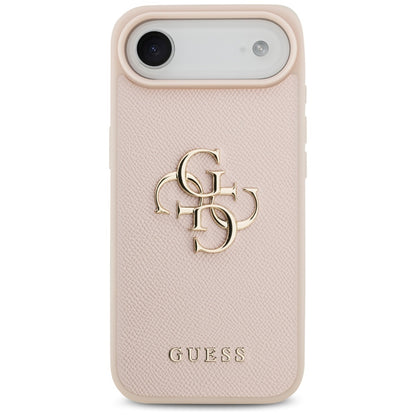 Etui til Apple iPhone 17 Air, Guess, 4G Grained Big and Classic Logo, Pink