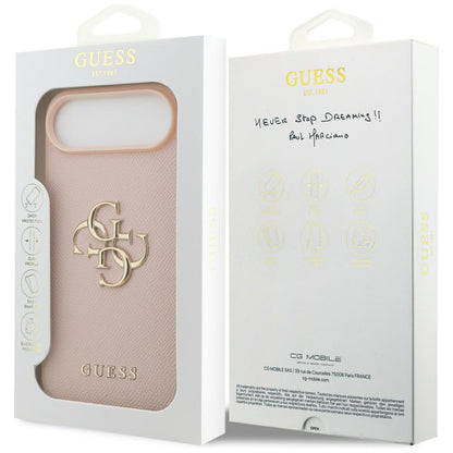 Etui til Apple iPhone 17 Air, Guess, 4G Grained Big and Classic Logo, Pink