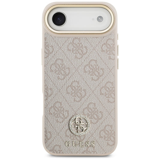 Etui til Apple iPhone 17 Air, Guess, 4G Strass Logo og Big Strap, Pink