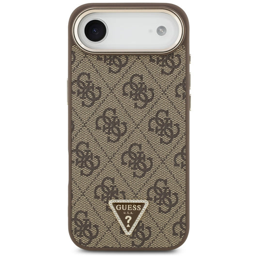 Etui til Apple iPhone 17 Air, Guess, 4G Triangle Logo, Gylden Brun
