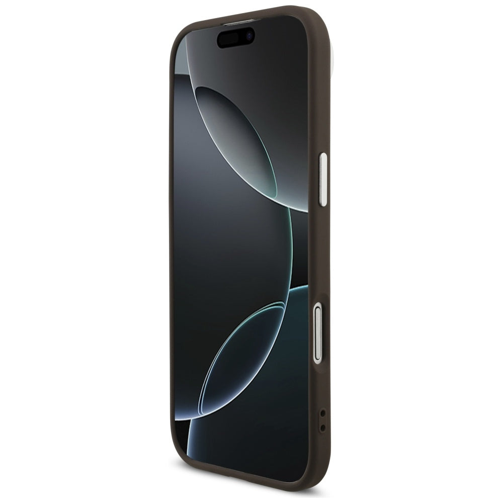 Etui til Apple iPhone 17 Air, Guess, Big 4G Logo Classic, Brun Sølvfarvet