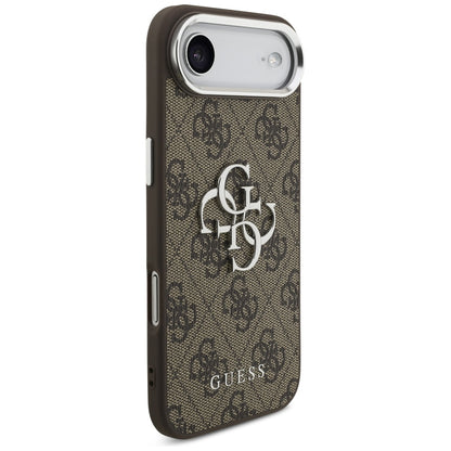 Etui til Apple iPhone 17 Air, Guess, Big 4G Logo Classic, Brun Sølvfarvet