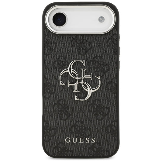 Etui til Apple iPhone 17 Air, Guess, Big 4G Logo Classic, Sort Sølvfarvet