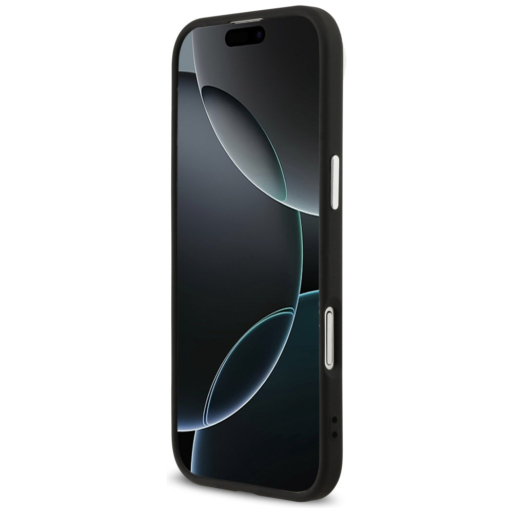 Etui til Apple iPhone 17 Air, Guess, Big 4G Logo Classic, Sort Sølvfarvet