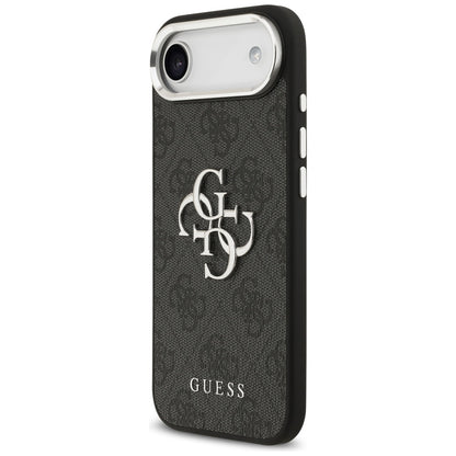 Etui til Apple iPhone 17 Air, Guess, Big 4G Logo Classic, Sort Sølvfarvet