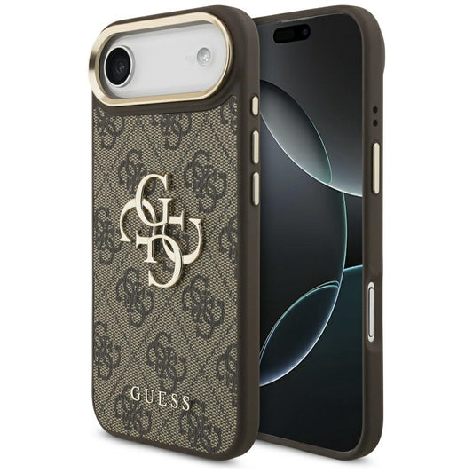 Etui til Apple iPhone 17 Air, Guess, Big 4G Logo Classic, Gylden Brun