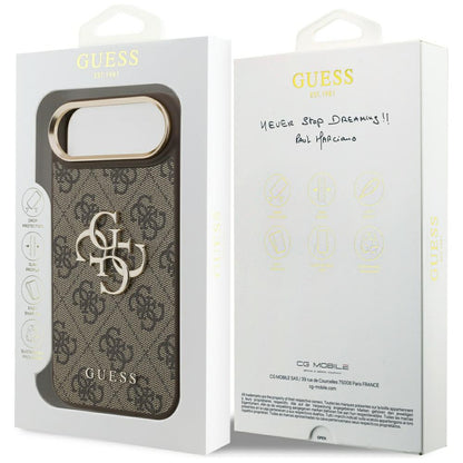 Etui til Apple iPhone 17 Air, Guess, Big 4G Logo Classic, Gylden Brun