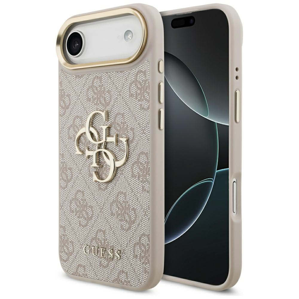 Etui til Apple iPhone 17 Air, Guess, Big 4G Logo Classic, Gylden Rosa