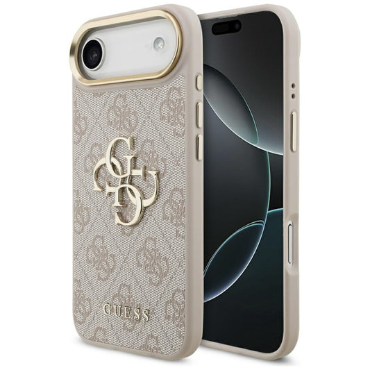 Etui til Apple iPhone 17 Air, Guess, Big 4G Logo Classic, Gylden Rosa