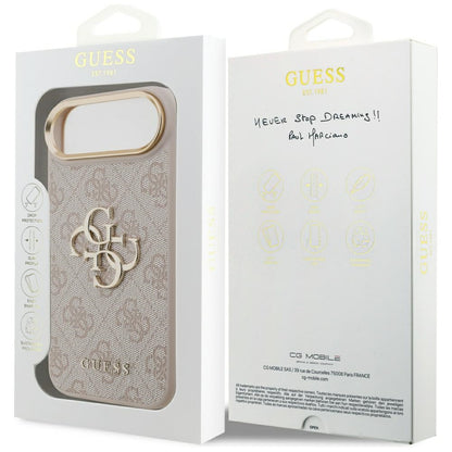 Etui til Apple iPhone 17 Air, Guess, Big 4G Logo Classic, Gylden Rosa