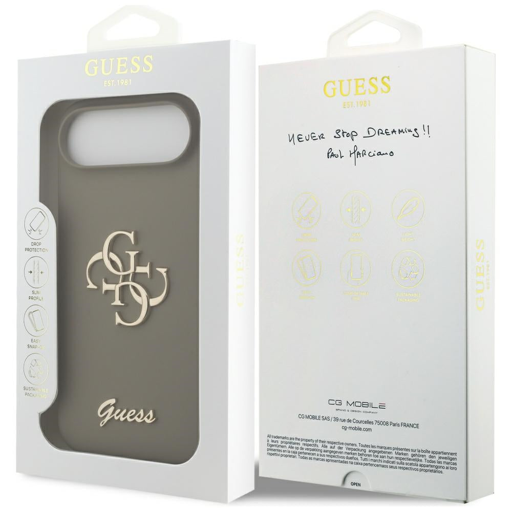 Etui til Apple iPhone 17 Air, Guess, Big 4G Script, Brun