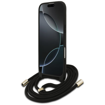 Etui til Apple iPhone 17 Air, Guess, Crossbody Cord 4G Big Log, Brun