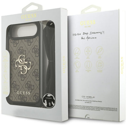 Etui til Apple iPhone 17 Air, Guess, Crossbody Cord 4G Big Log, Brun