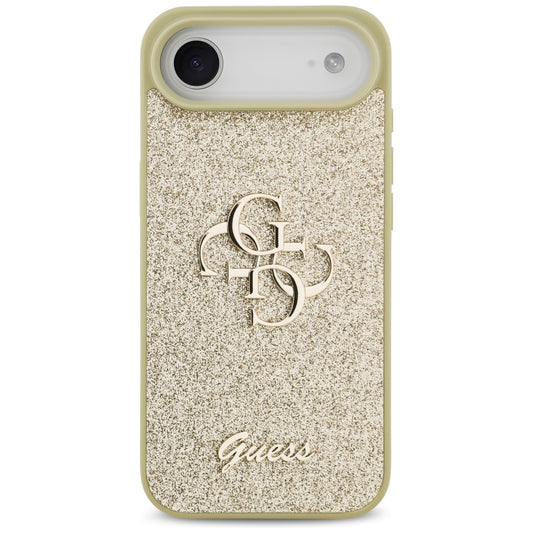 Etui til Apple iPhone 17 Air, Guess, Fixed Glitter Big 4G, Gylden