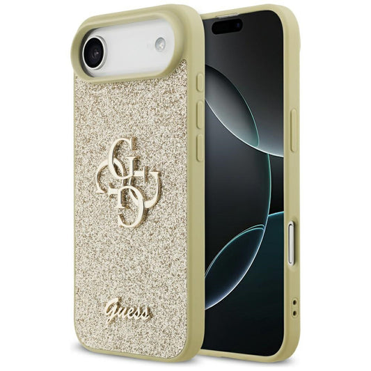 Etui til Apple iPhone 17 Air, Guess, Fixed Glitter Big 4G, Gylden