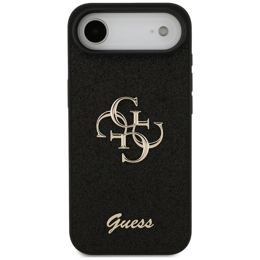 Etui til Apple iPhone 17 Air, Guess, Fixed Glitter Big 4G, Sort