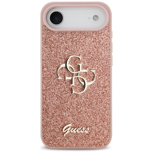 Etui til Apple iPhone 17 Air, Guess, Fixed Glitter Big 4G, Pink
