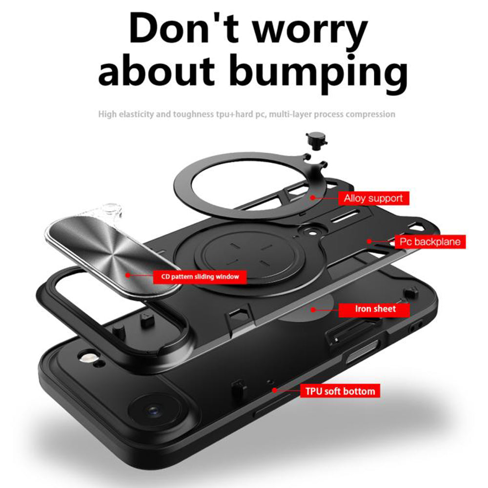 Etui til Apple iPhone 17 Air, Techsuit, CamGuard Pro, Sort