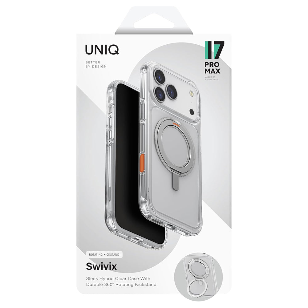 Etui til Apple iPhone 17 Air, UNIQ, Swivix, Sølvfarvet