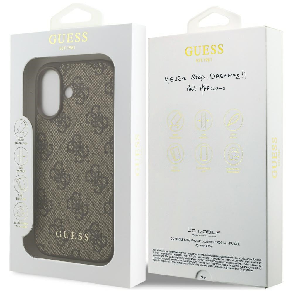 Etui til Apple iPhone 17, Guess, 4G Classic, Brun