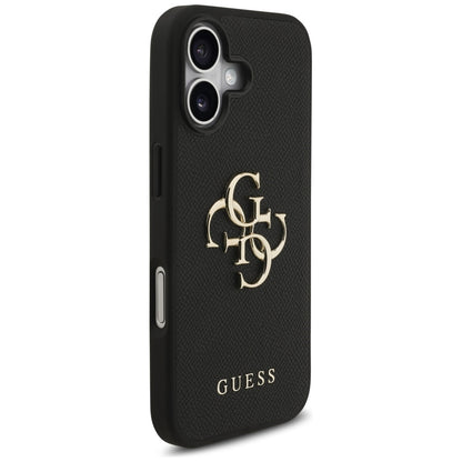 Etui til Apple iPhone 17, Guess, 4G Grained Big and Classic Logo, Sort