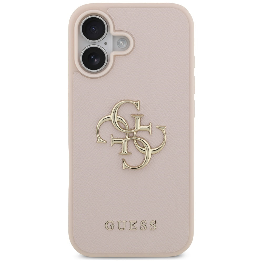 Etui til Apple iPhone 17, Guess, 4G Grained Big and Classic Logo, Pink