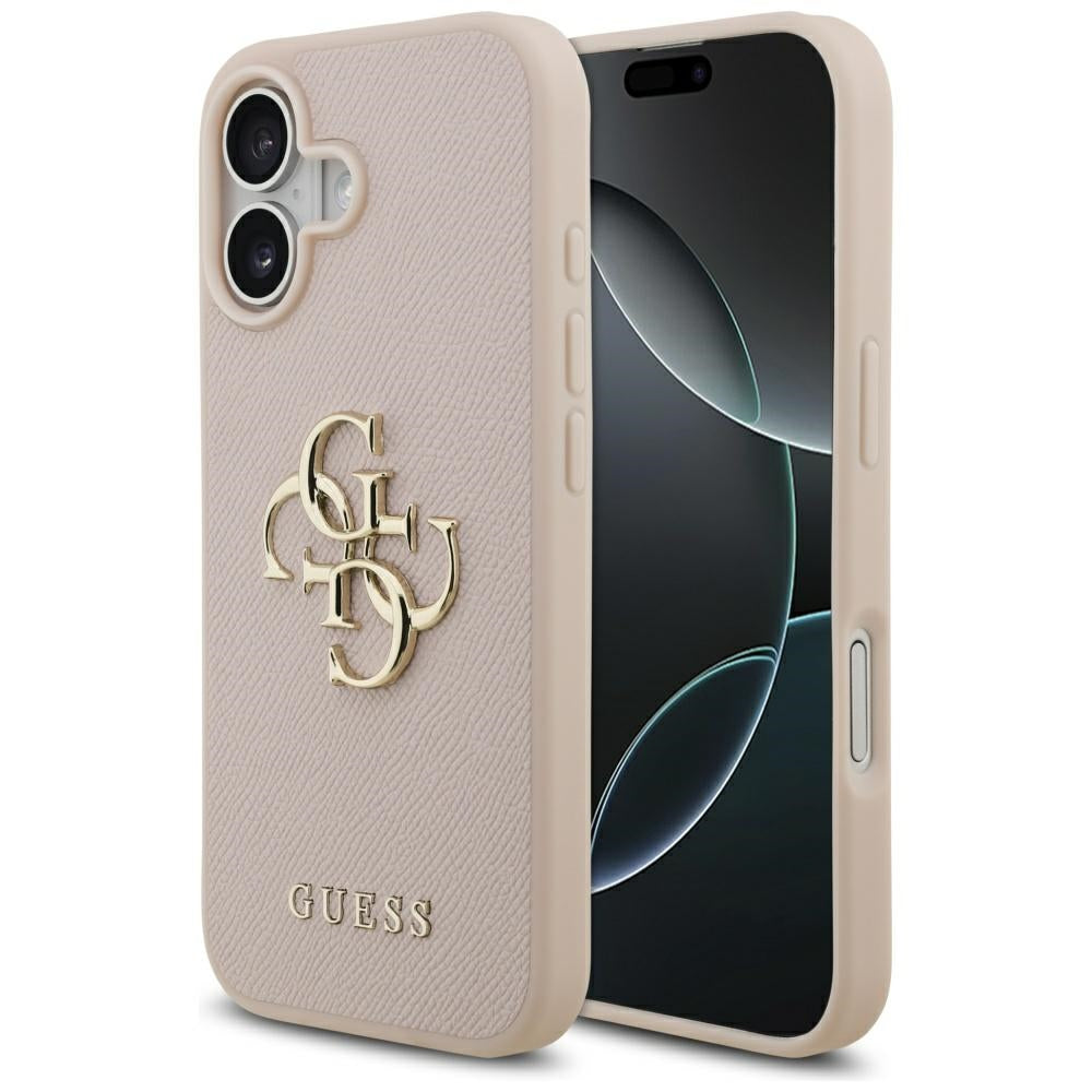 Etui til Apple iPhone 17, Guess, 4G Grained Big and Classic Logo, Pink