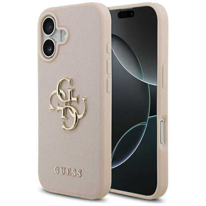 Etui til Apple iPhone 17, Guess, 4G Grained Big and Classic Logo, Pink