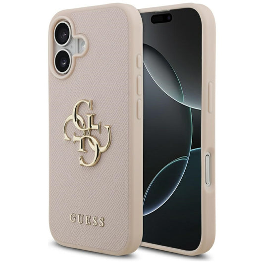 Etui til Apple iPhone 17, Guess, 4G Grained Big and Classic Logo, Pink