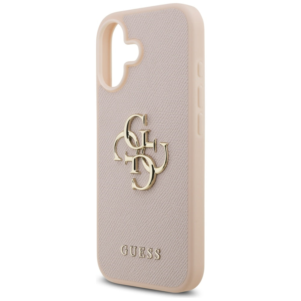 Etui til Apple iPhone 17, Guess, 4G Grained Big and Classic Logo, Pink