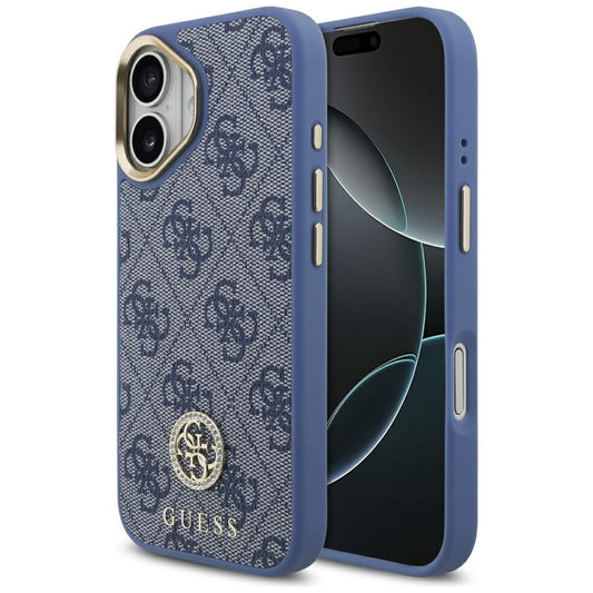 Etui til Apple iPhone 17, Guess, 4G Strass Logo, Blå
