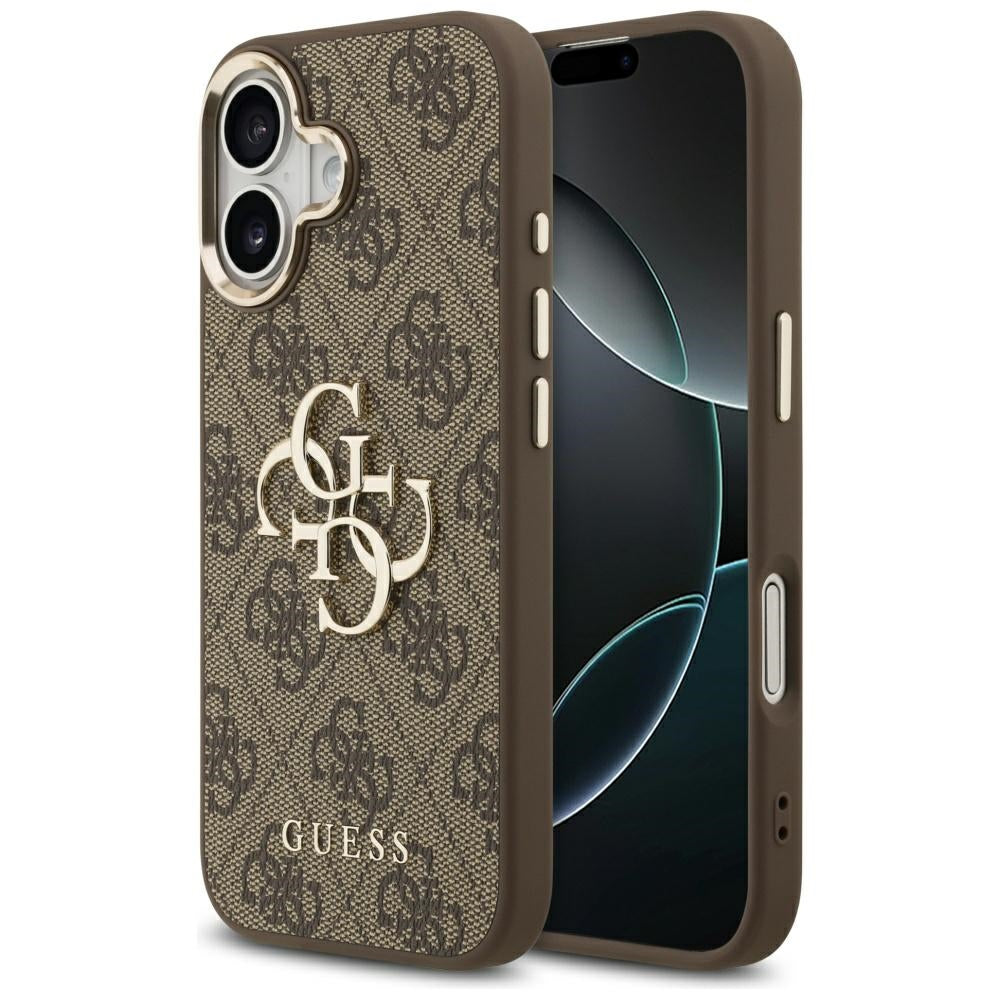 Etui til Apple iPhone 17, Guess, Big 4G Logo Classic, Gylden Brun