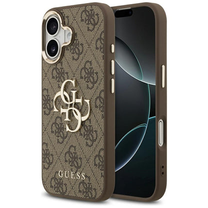 Etui til Apple iPhone 17, Guess, Big 4G Logo Classic, Gylden Brun