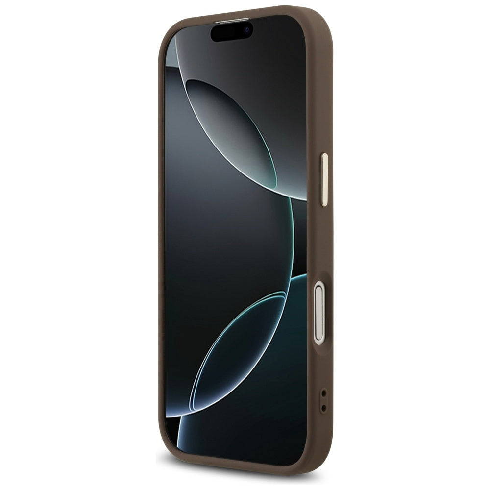 Etui til Apple iPhone 17, Guess, Big 4G Logo Classic, Gylden Brun