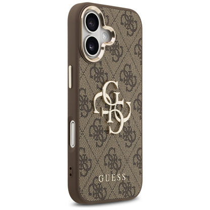 Etui til Apple iPhone 17, Guess, Big 4G Logo Classic, Gylden Brun