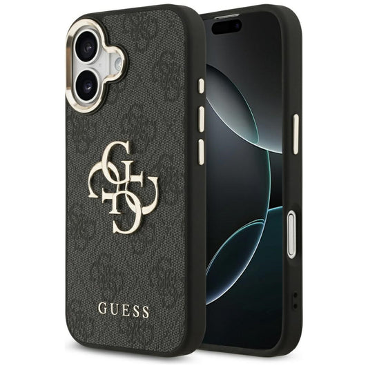 Etui til Apple iPhone 17, Guess, Big 4G Logo Classic, Sort Guld