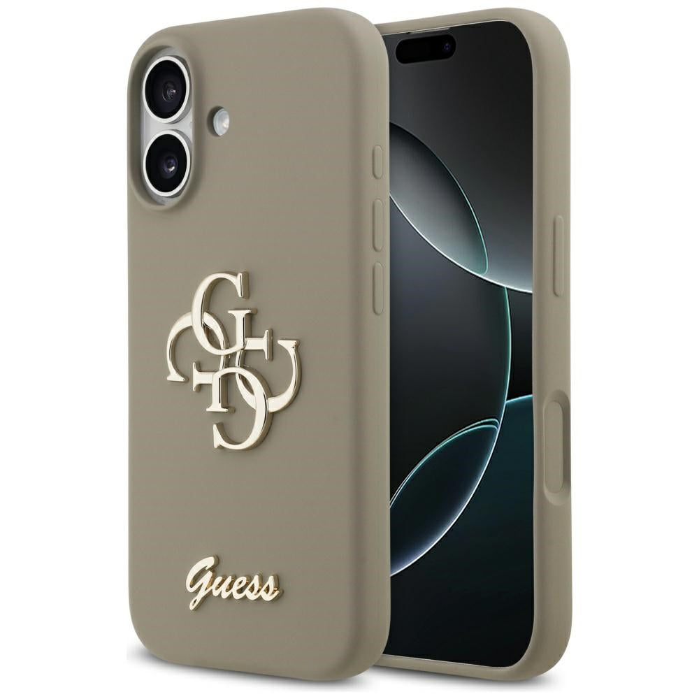 Etui til Apple iPhone 17, Guess, Big 4G Script, Brun