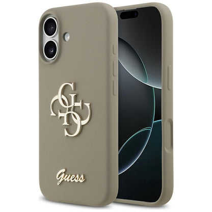 Etui til Apple iPhone 17, Guess, Big 4G Script, Brun