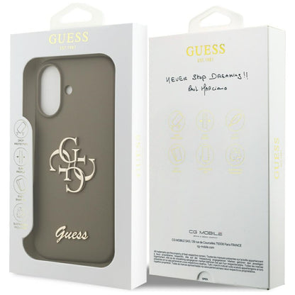 Etui til Apple iPhone 17, Guess, Big 4G Script, Brun