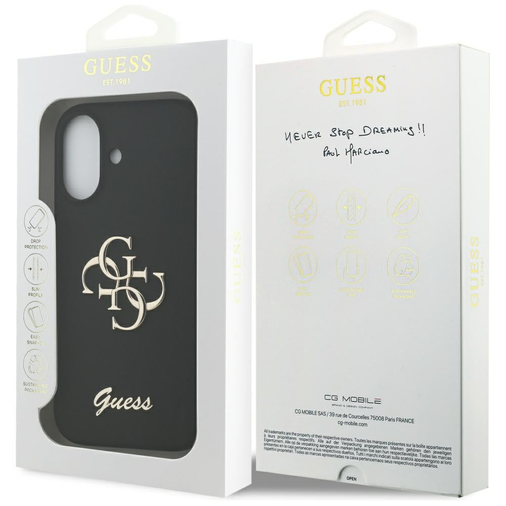 Case for Apple iPhone 17, Guess, Big 4G Script, Black