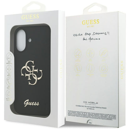 Case for Apple iPhone 17, Guess, Big 4G Script, Black