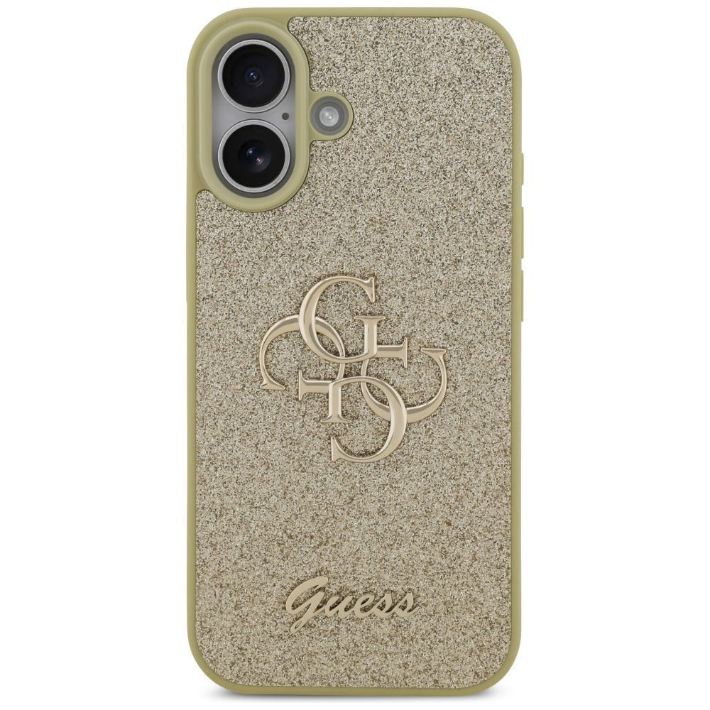 Etui til Apple iPhone 17, Guess, Fixed Glitter Big 4G, Gylden