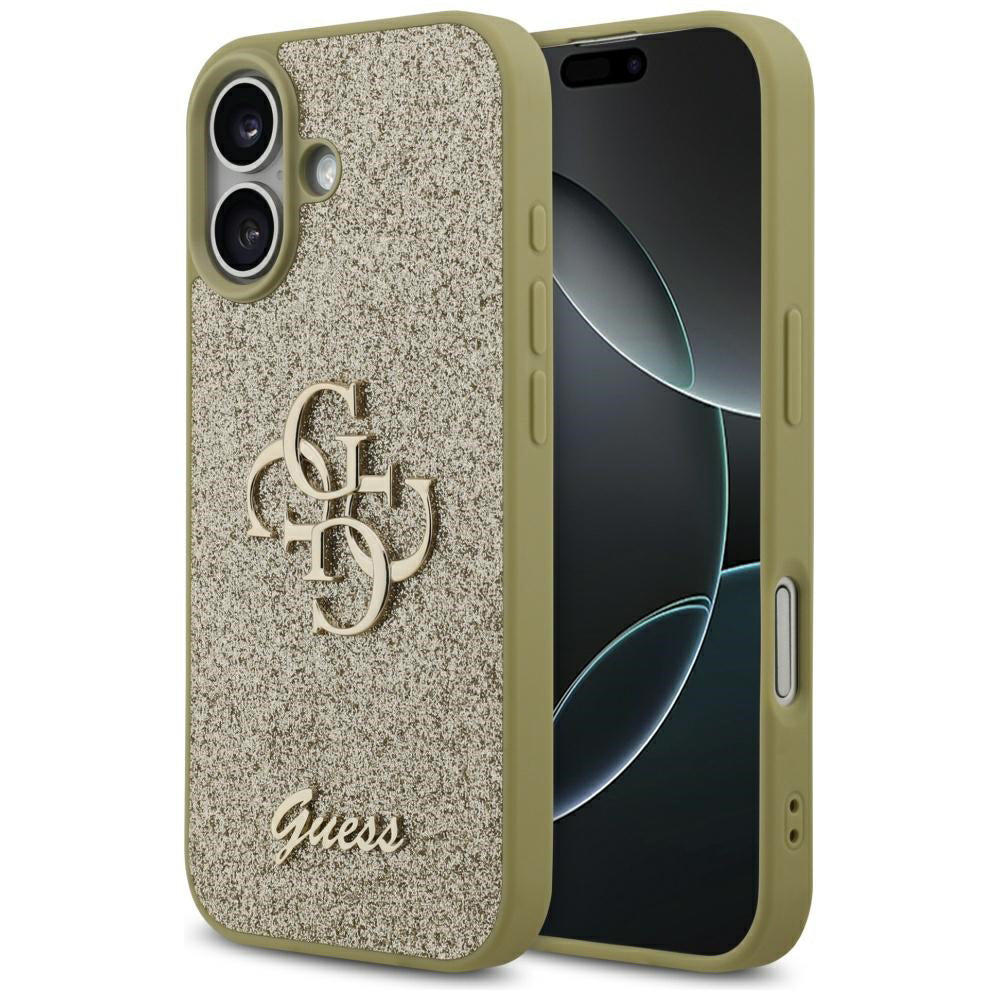 Etui til Apple iPhone 17, Guess, Fixed Glitter Big 4G, Gylden
