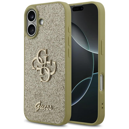 Etui til Apple iPhone 17, Guess, Fixed Glitter Big 4G, Gylden