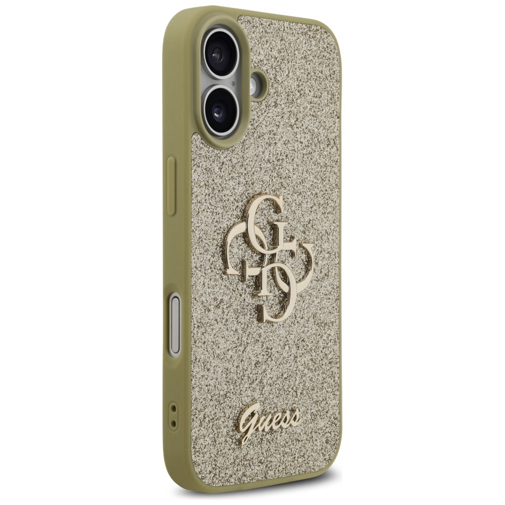 Etui til Apple iPhone 17, Guess, Fixed Glitter Big 4G, Gylden