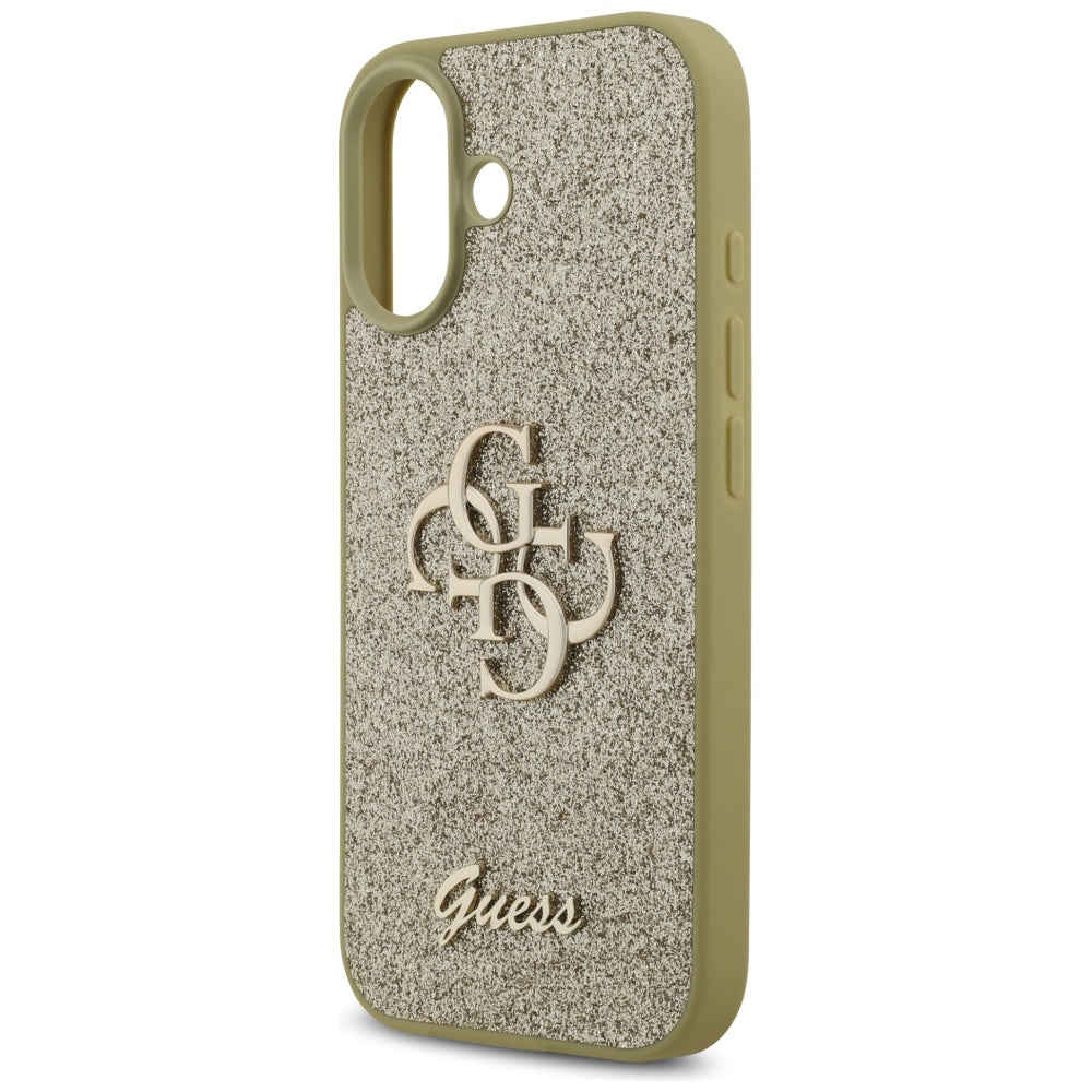 Etui til Apple iPhone 17, Guess, Fixed Glitter Big 4G, Gylden
