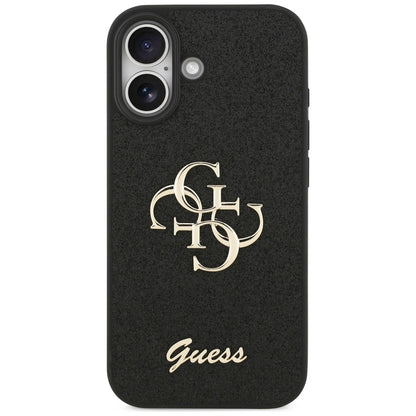 Case for Apple iPhone 17, Guess, Fixed Glitter Big 4G, Black