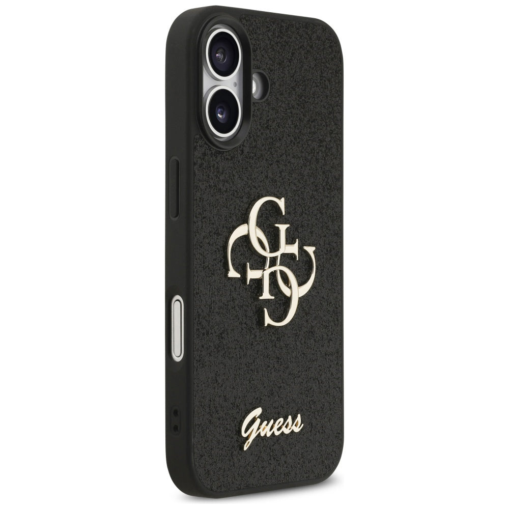 Case for Apple iPhone 17, Guess, Fixed Glitter Big 4G, Black