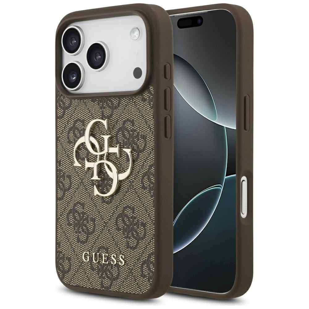 Etui til Apple iPhone 17 Pro, Guess, 4G Big Logo, Brun