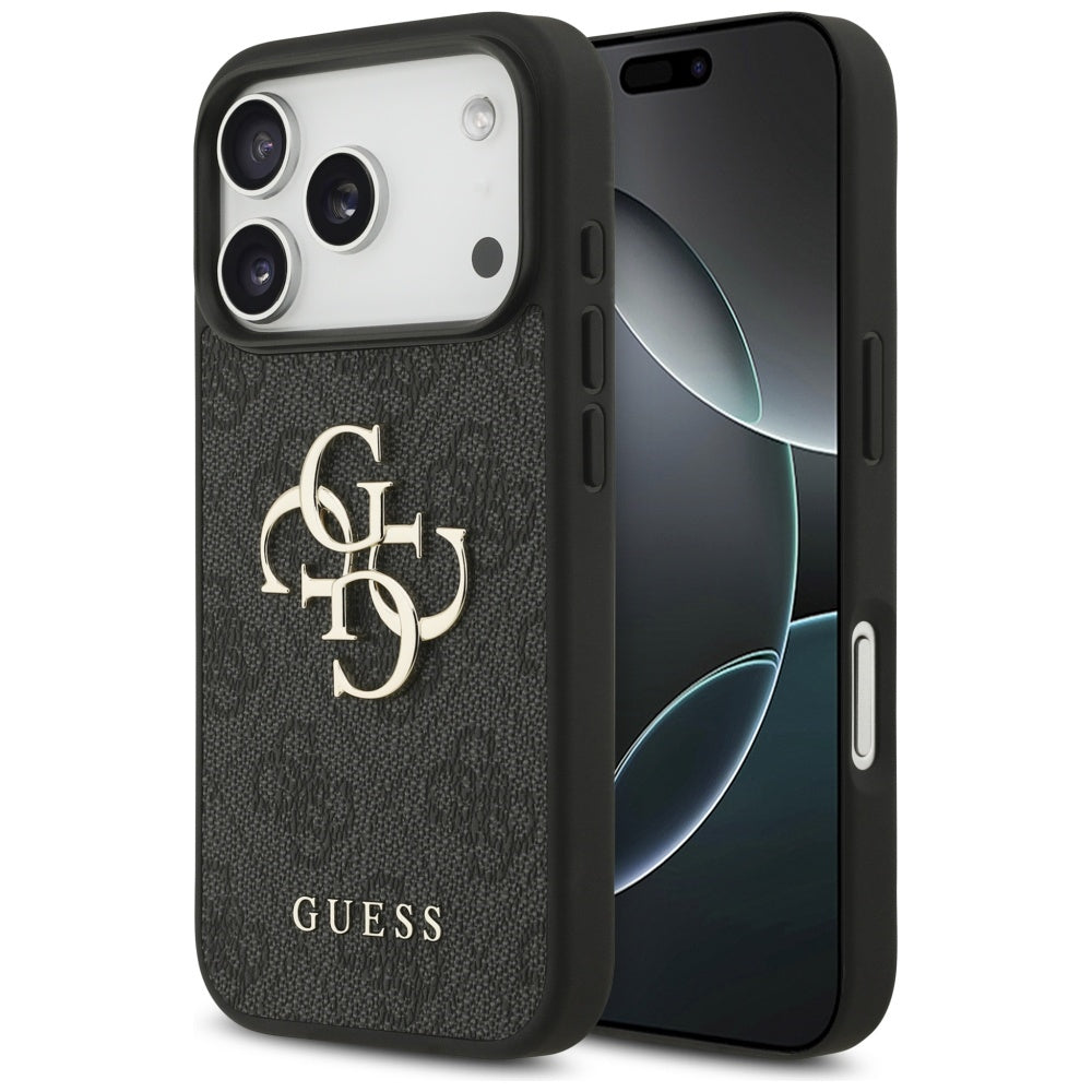 Etui til Apple iPhone 17 Pro, Guess, 4G Big Logo, Sort